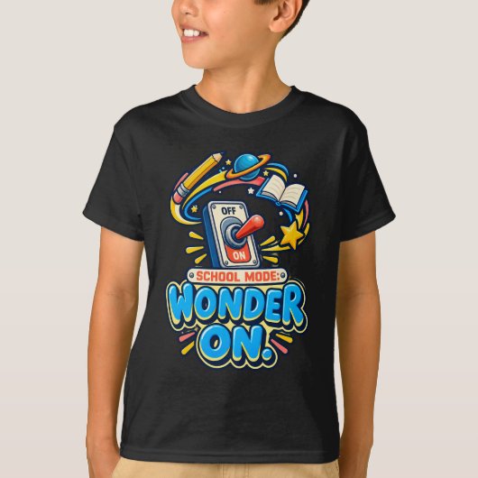 T-shirt Mode École Curiosité Interrupteur Imagination (Devant)
