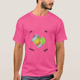T-shirt Mode économie d'énergie Drôle Lazy Mood Tee