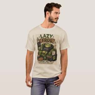 T-shirt Mode Économie d'Énergie Grenouille Paresseuse Humo