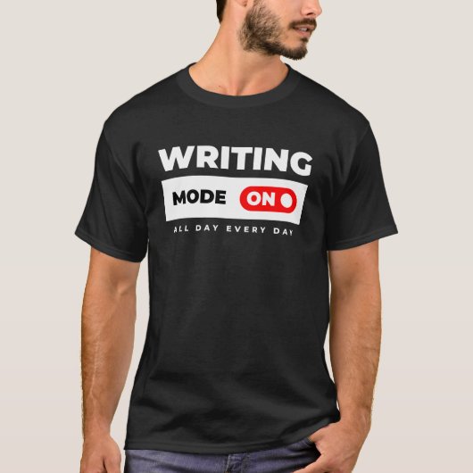 T-shirt Mode Écriture Activé Cadeau Drôle d'Écrivain Auteu (Devant)