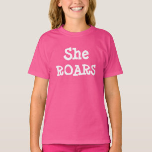 T-shirt Mode enfant style de nouveauté Graphique SHE ROARS