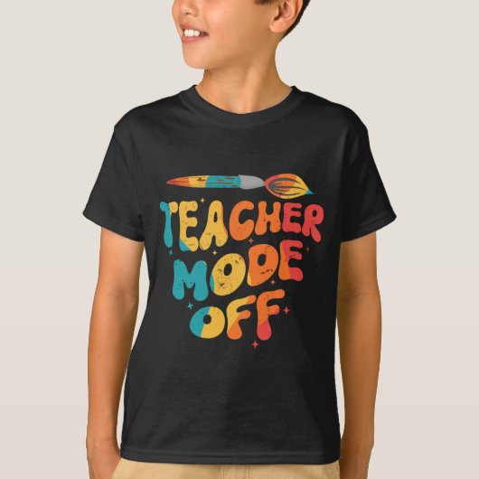 T-shirt Mode Enseignant Désactivé Dernier Jour De L'école (Devant)