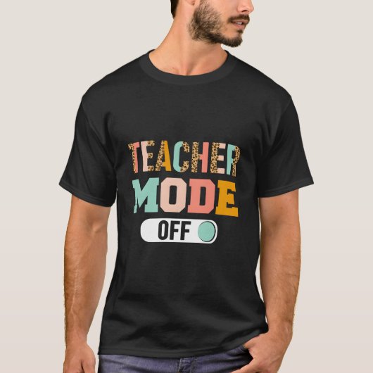 T-shirt Mode Enseignant Désactivé Dernier Jour D'École (Devant)