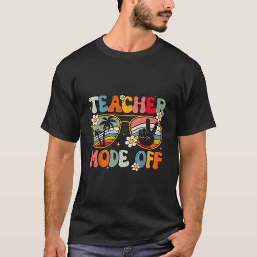 T-shirt Mode Enseignant Désactivé Dernier Jour D'École Été (Devant)