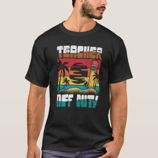 T-shirt Mode enseignant Hors école Vintage vacances d'été