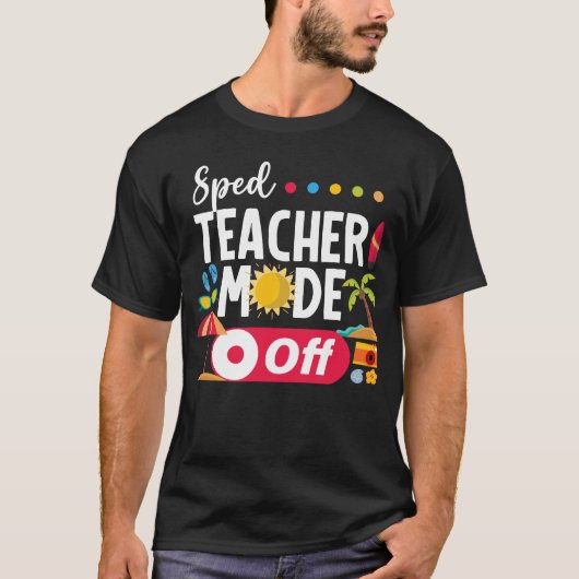 T-shirt Mode Enseignant Sped Désactivé Dernier Jour De L'É (Devant)