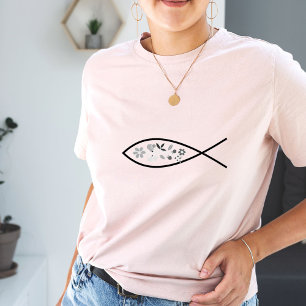 T-shirt Mode femme Ayasha Fish Logo Poisson Rose Femme