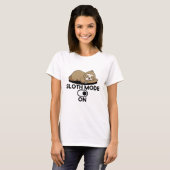 T-shirt Mode fentes Activé - Mignonne drôle Lazy (Devant entier)