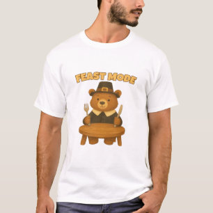 T-shirt Mode Festin � Assiette de nourriture réconfortante