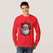T-shirt "Mode festive : Père Noël, Neige et Arbre de Noël (Devant entier)
