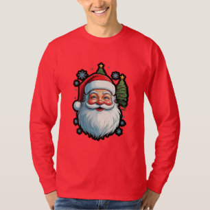 T-shirt "Mode festive : Père Noël, Neige et Arbre de Noël 