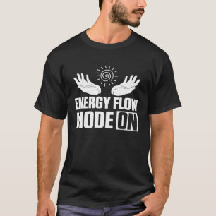 T-shirt Mode Flux D'Énergie Sur Le Praticien De Chakras Re