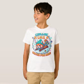 T-shirt Mode Fun Hiver Panda Rouge (Devant entier)