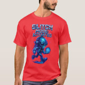 T-shirt Mode Glitch Activé Cyber Alien Power (Devant)