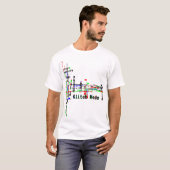 T-shirt Mode Glitch — Conception de Glitch Numérique Cyber (Devant entier)