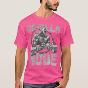 T-shirt Mode Gorilla Motivation Beast Bodybuilding Gym Ani