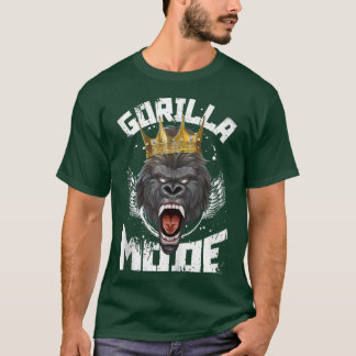 T-shirt Mode Gorilla Motivation Bête Entraînement King Fit