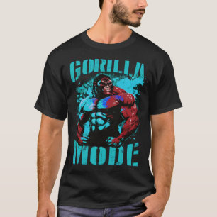 T-shirt Mode Gorilla Motivation Citation Bête Muscles Gym 