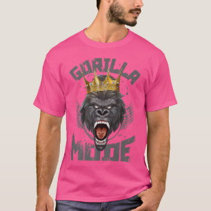 T-shirt Mode GorillaEntraînement Couronne Fitness Gym Moti