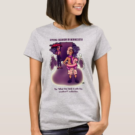 T-shirt Mode grise de printemps (Devant)