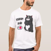 T-shirt Mode grumeux sur drôle de gros chat (Devant)