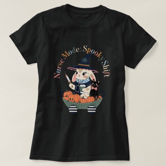 T-shirt Mode Infirmière Équipe Effrayante (Design devant)