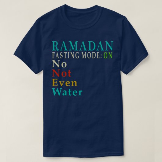 T-shirt Mode Jeûne Ramadan Pas Même Eau Musulmane (Design devant)