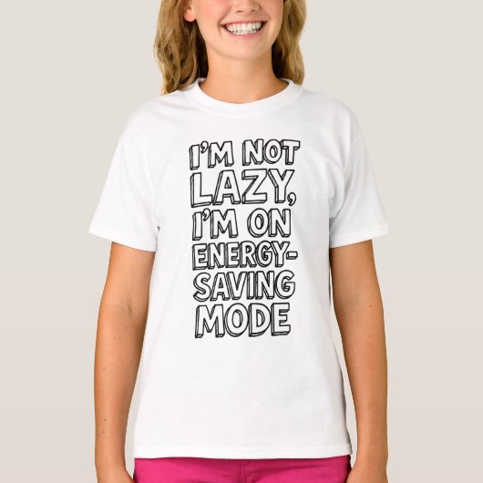 T-shirt Mode Lazy – Cadeau Drôle (Devant)