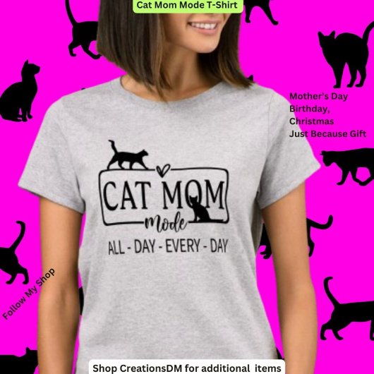 T-shirt Mode maman chat