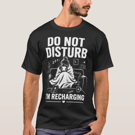 T-shirt Mode Ne Pas Déranger Introverti (Devant)