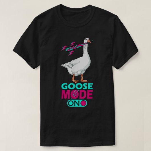 T-shirt Mode Oie Sur Canard Poulets Retro Oie  (Design devant)