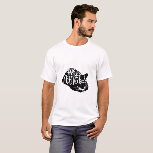 T-shirt Mode Pain Activé Jours de Lazy Relaxé Chat (Devant entier)