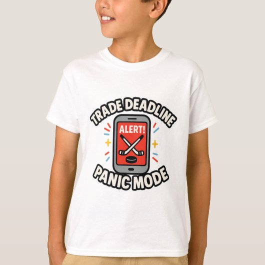 T-shirt Mode Panique Date Limite de Transaction Drôle Fant (Devant)