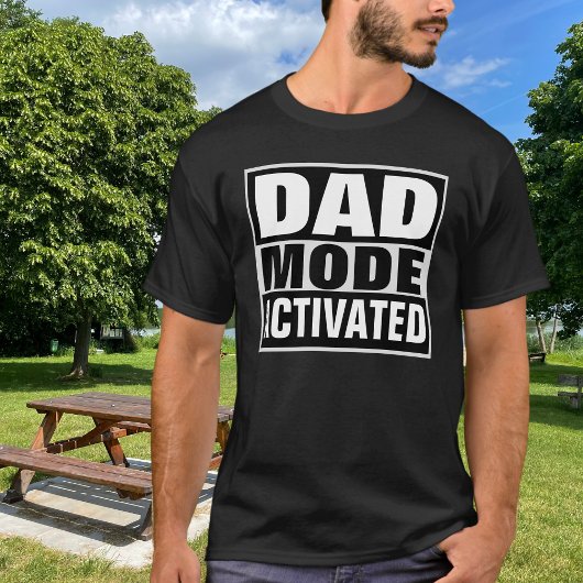 T-shirt Mode Papa Activé Gras Noir Blanc