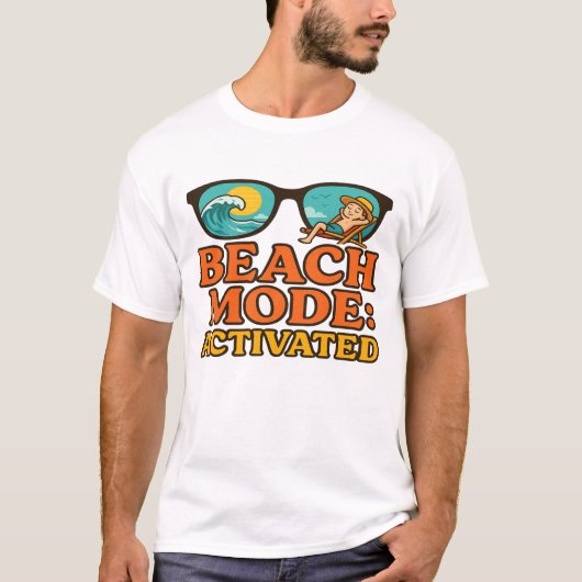T-shirt Mode Plage : Activé (Devant)