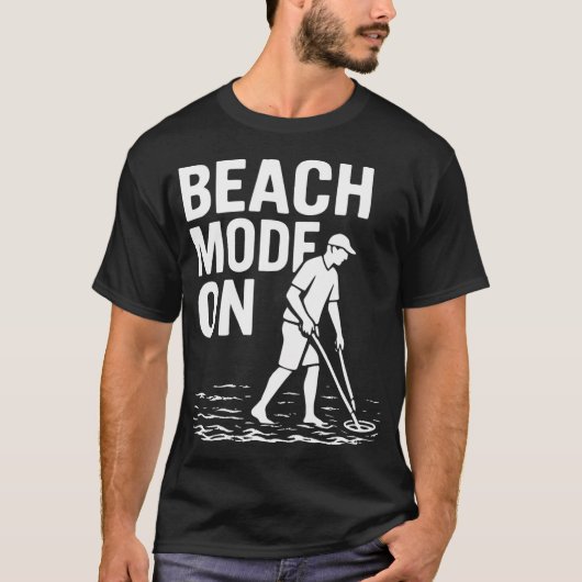 T-shirt Mode Plage Activé Design Drôle de Détection de Mét (Devant)