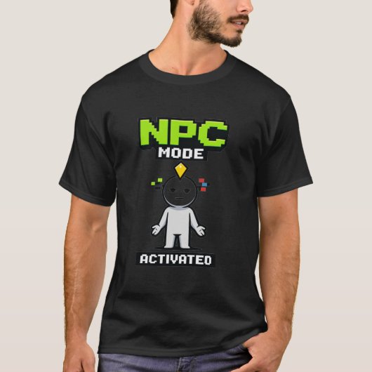 T-shirt Mode PNJ Activé Dessin Animé Pixel Drôle (Devant)