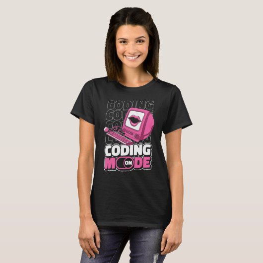 T-shirt Mode Programmer Sur Programmer Coding Developer C (Devant entier)