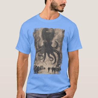 T-shirt Mode Rétro Streetwear Y2K Pieuvre Horreur Monstre