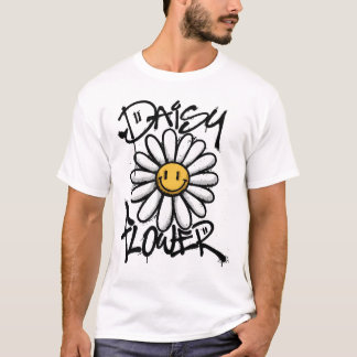 T-shirt mode streetwear fleur de marguerite