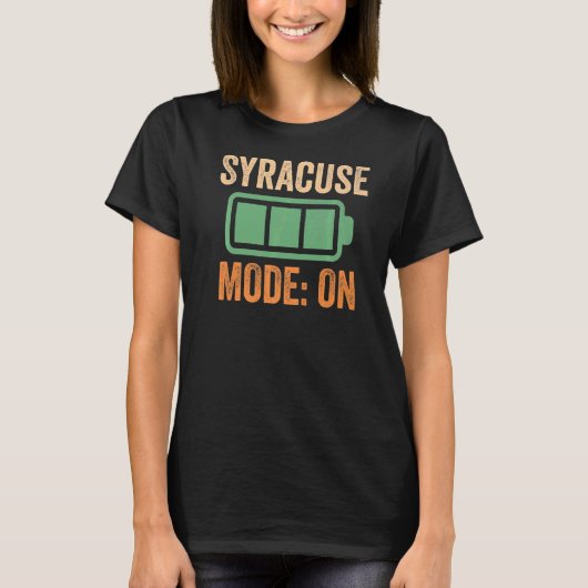 T-shirt Mode Syracuse Sur Batterie (Devant)