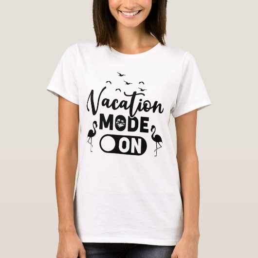 T-shirt Mode vacances activé (Devant)