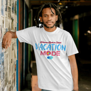 T-shirt mode vacances off, bienvenue à l'école