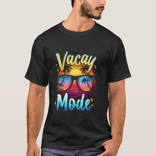 T-shirt Mode Vacances Plage Coucher de Soleil (Devant)