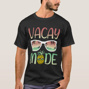 T-shirt Mode Vacay Ananas Drôle Avec Sungles En Mode Vacay