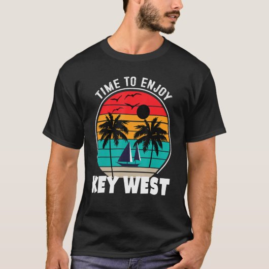 T-shirt Mode Vacay Temps Pour Profiter De Key West Retro (Devant)