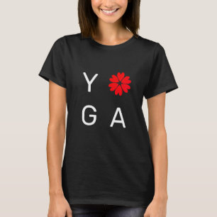 T-shirt Mode Yoga Coeur Fleur