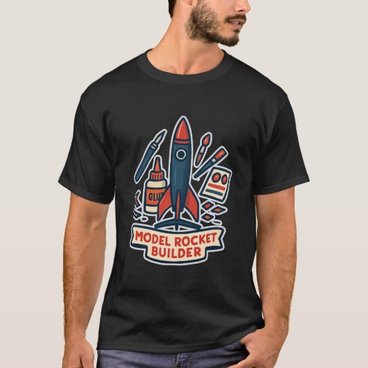 T-shirt Model Rocket Builder (Devant)