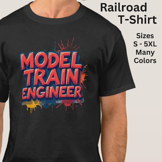 T-shirt Model Train Engineer 