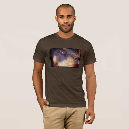 T-shirt modèle 1 emplacement de Portrait Rottweile (Devant entier)